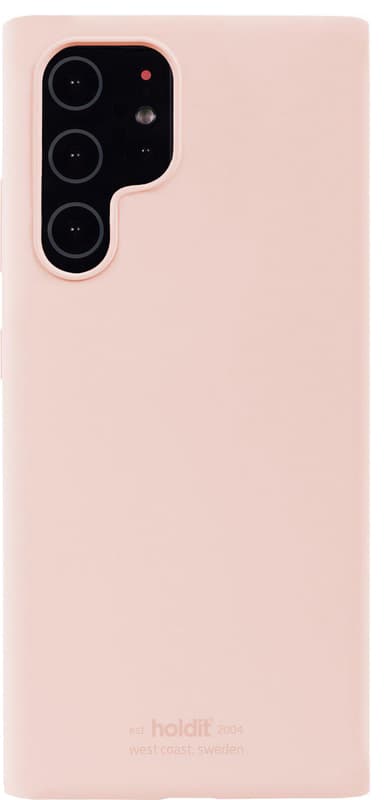 Holdit Silicone Samsung Galaxy S22 Ultra suojakuori (vaaleanpunainen)