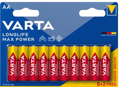 Varta Longlife Max Power AA paristot (10 kpl)