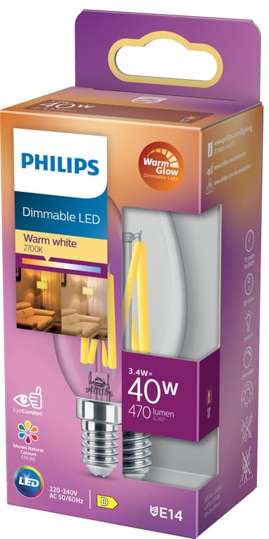 Philips Mignon LED lamppu 3 W E14