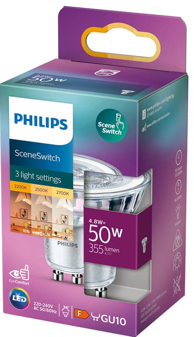 Philips SceneSwitch LED spottivalo 4 W GU10