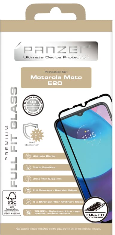 Panzer Full Fit Motorola E20 näytönsuoja