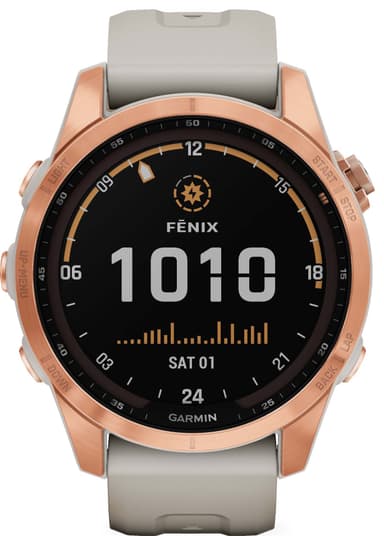 Garmin Fenix 7S Solar älykello, 42mm (hiekka)