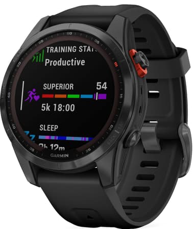 Garmin Fenix 7S Solar älykello, 42mm (musta)