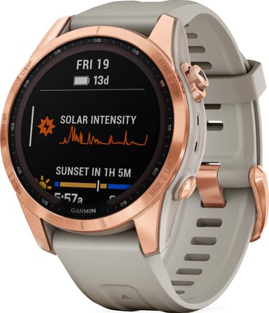 Garmin Fenix 7S Solar älykello, 42mm (hiekka)