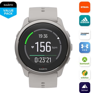 Suunto 5 Peak urheilukello, 43 mm (Ridge Sand)