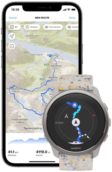 Suunto 5 Peak urheilukello, 43 mm (Ridge Sand Multicolor)