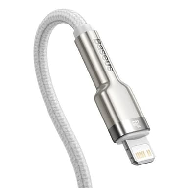 Baseus Cafule Metal USB-C - Lightning 20W 1 m Valkoinen