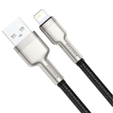Baseus Cafule Metal USB -Lightning 1 m 2,4A Musta