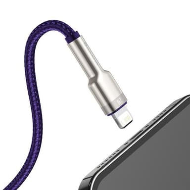 Baseus Cafule Metal USB -Lightning 1 m 2,4A Liila