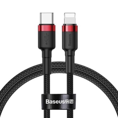 Baseus Cafule PD USB-C - Lightning 18W 1 m Punainen/Musta