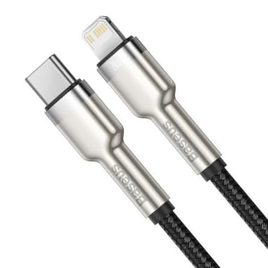 Baseus Cafule Metal USB-C - Lightning 20W 1 m Musta