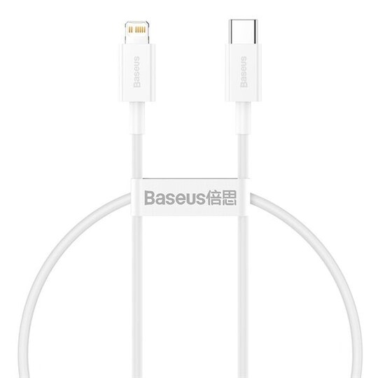 Baseus Superior PD USB-C - Lightning 20W 0,25 m Valkoinen