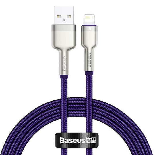 Baseus Cafule Metal USB -Lightning 1 m 2,4A Liila