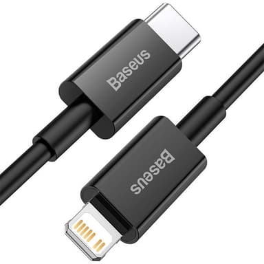 Baseus Superior PD USB-C - Lightning 20W 1 m Musta