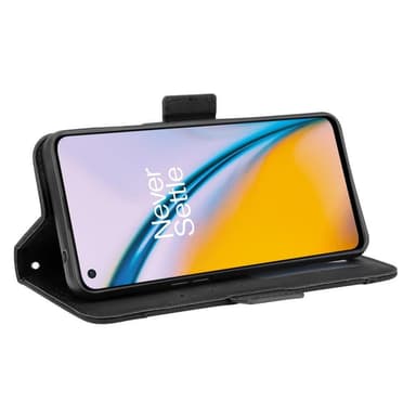 Wallet Stand Flip -puhelinkotelo OnePlus Nord 2 5G: lle - musta