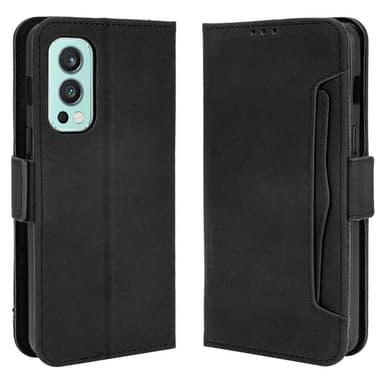 Wallet Stand Flip -puhelinkotelo OnePlus Nord 2 5G: lle - musta