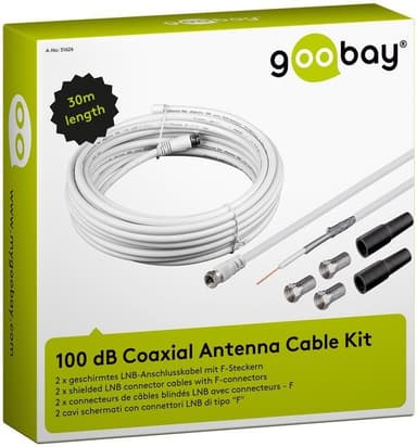 Goobay 100 dB: n koaksiaaliantennikaapelisarja