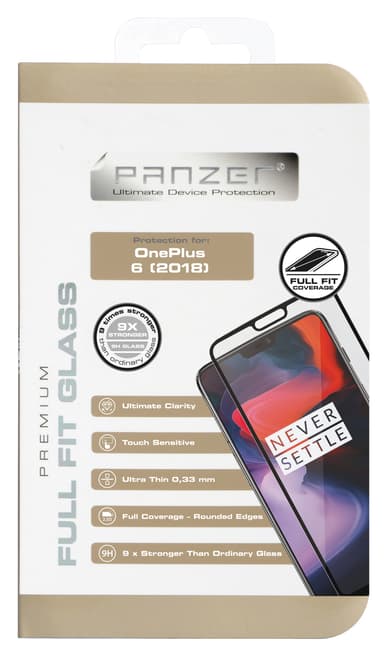 Panzer OnePlus 6 näytönsuoja (musta)