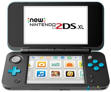 New Nintendo 2DS XL (musta/turkoosi) EU-malli