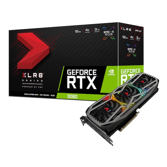 PNY GeForce RTX™ 3080 12GB XLR8 Gaming REVEL EPIC-X RGB™ Triple Fan LHR