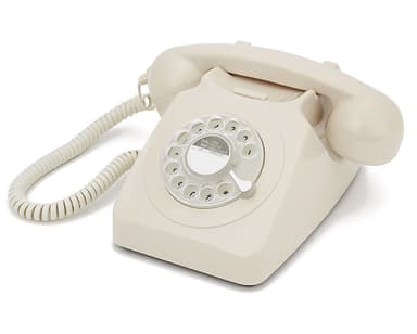 GPO 746 Retro puhelin pyöritettävällä numerokiekolla - Eebenpuu