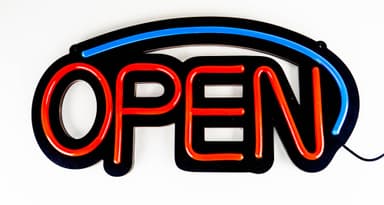Neonkyltti 50 cm ""Open""