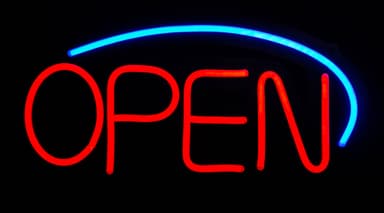 Neonkyltti 50 cm ""Open""