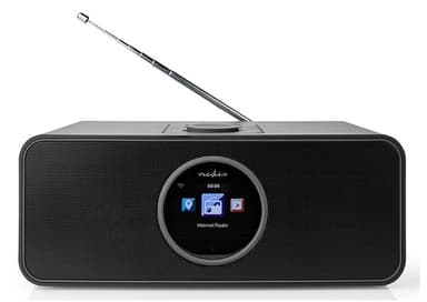 Internet radio, FM/Bluetooth, musta