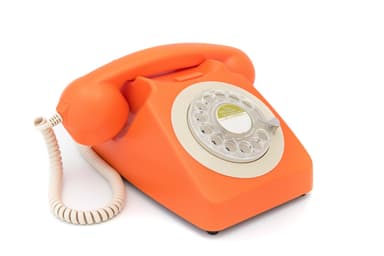 GPO 746 Retro puhelin pyöritettävällä numerolevyllä - Oranssi