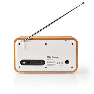 Internet radio ja FM/DAB+/Bluetooth, valkoinen/puu
