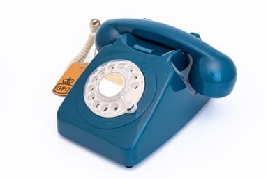 GPO 746 Retro puhelin pyöritettävällä numerolevyllä - Tummansininen