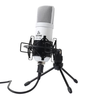 Devine Gamer ja Podcast USB mikrofoni, Valkoinen