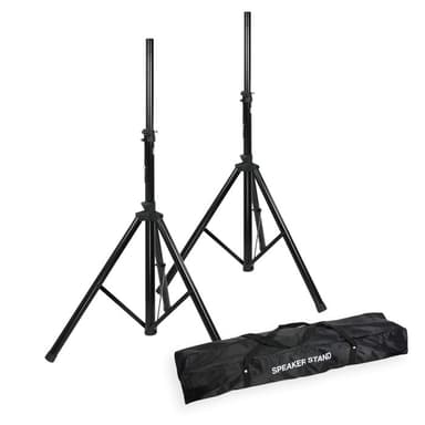 2 kpl. kaiutintelineet laukulla (30kg/1,80m)