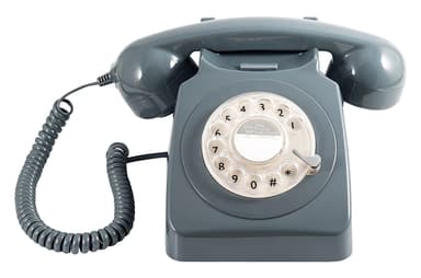 GPO 746 Retro puhelin pyöritettävällä numerolevyllä - Harmaa