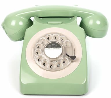 GPO 746 Retro puhelin pyöritettävällä numerolevyllä - Vihreä