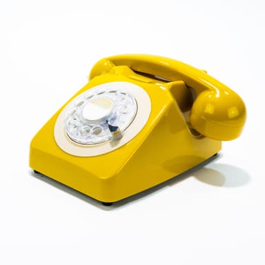 GPO 746 Retro puhelin pyöritettävällä numerolevyllä - Keltainen