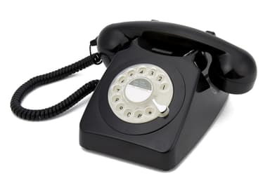 GPO 746 Retro puhelin pyöritettävällä numerolevyllä - Musta