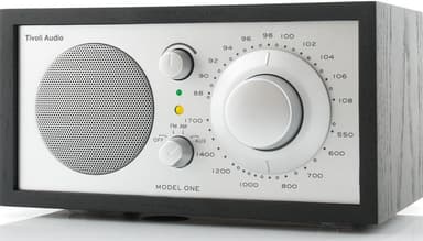 Tivoli Audio Malli ONE, musta/hopea