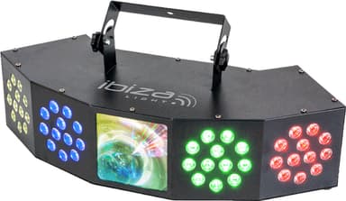 Ibiza Starwash 3-in-1 valoefektit DMX:llä
