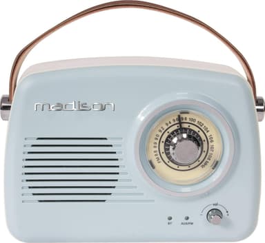 Madison retro radio Bluetoothilla, vaaleansininen