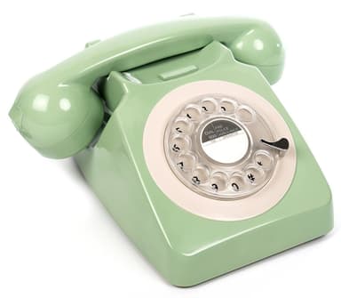 GPO 746 Retro puhelin pyöritettävällä numerolevyllä - Vihreä
