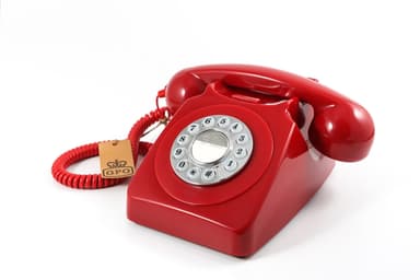 GPO 746 Retro näppäinpuhelin, punainen