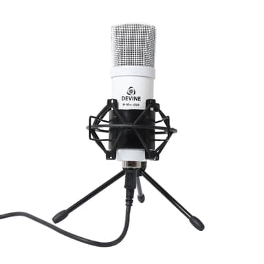 Devine Gamer ja Podcast USB mikrofoni, Valkoinen