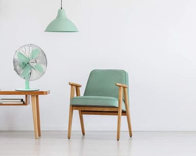 pöytätuuletin Retro 35W 35 cm teräs mintunvihreä