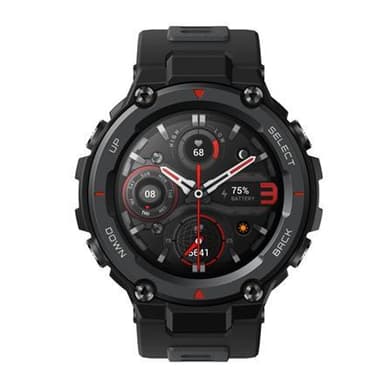 Amazfit T-Rex Pro Älykello, GPS (satelliitti), AMOLED-näyttö, Kosketusnäyttö, Sykemittari, Aktiivisuudenvalvonta 24/7, Vedenpitävä, Bluetooth, Meteoriittimusta