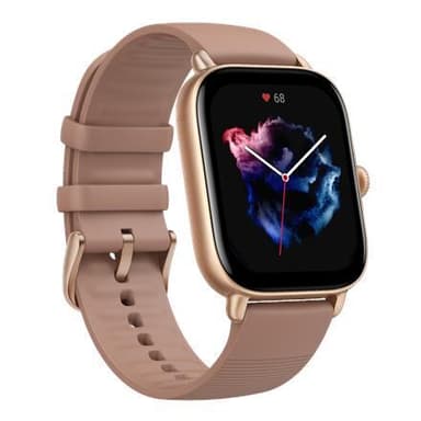 Amazfit GTS 3 1,75", älykello, GPS (satelliitti), AMOLED-näyttö, kosketusnäyttö, sykemittari, aktiivisuuden seuranta 24/7, vedenpitävä, Bluetooth, Terra Rosa