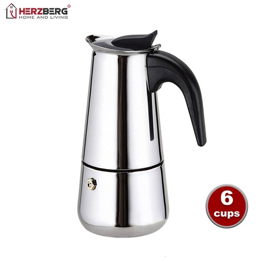 Herzberg HG-5023: 6 kupillista espressokeitin