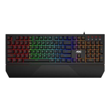 AOC Gaming Keyboard GK200 RGB LED-valo, QWERTY, Musta, Langallinen, USB, Mekaaniset tunnenäppäimet