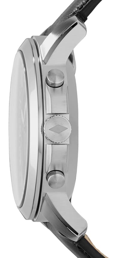 Fossil Q Hybrid älykello (miesten/mustaa nahkaa)