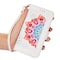 Flower Lompakkokotelo 4-kortti Samsung Galaxy S22 Ultra - Valkoinen